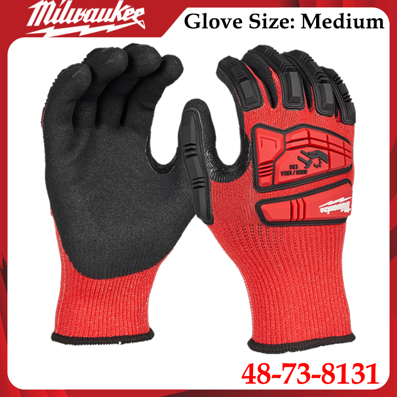Motorcycle Glove Knuckle - Milwaukee 48-73-8131 Рабочие перчатки средней ударопрочности