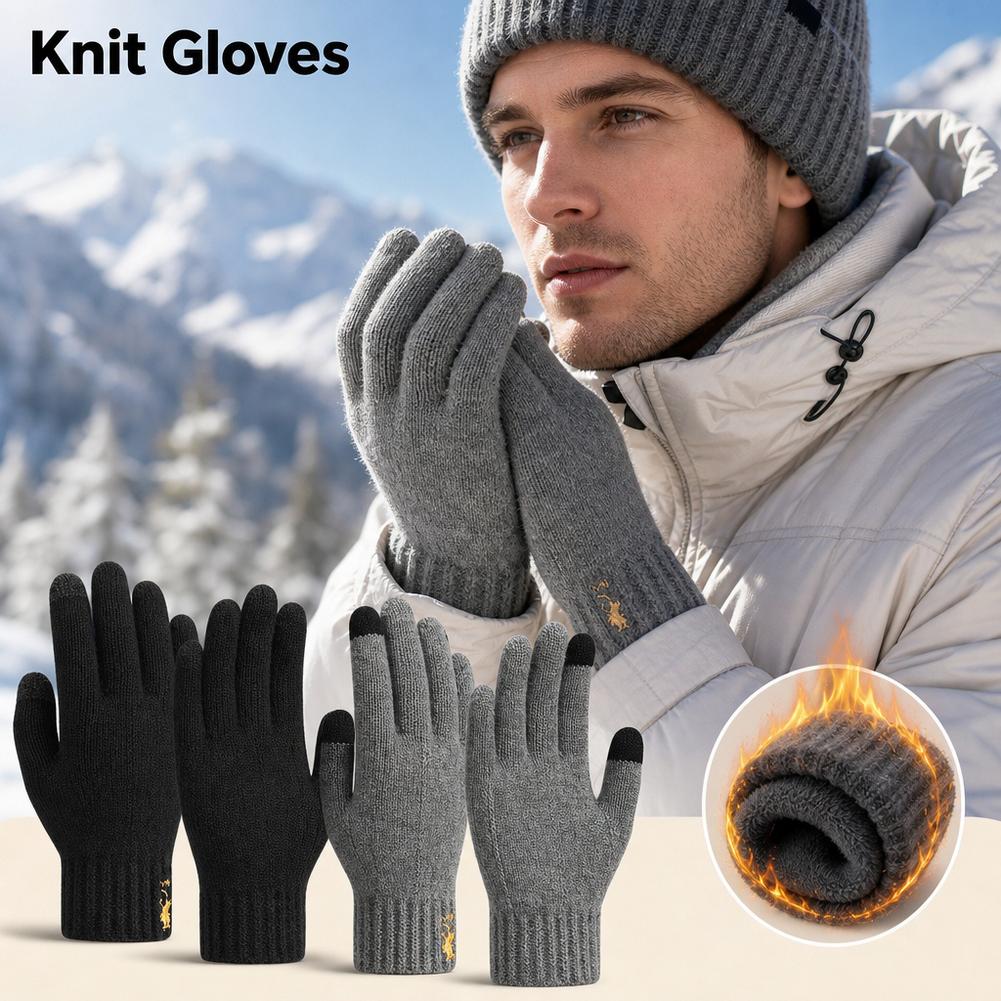Зимние вязаные перчатки с флис – обзор и цена Wool Glove Lined